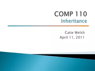 COMP 110 Inheritance