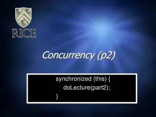 Concurrency (p2)