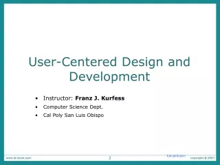 User-Centered Design and Development