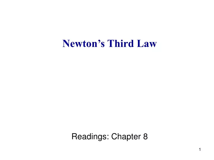 newton s third law readings chapter 8