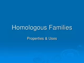 Homologous Families