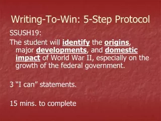 Writing-To-Win: 5-Step Protocol