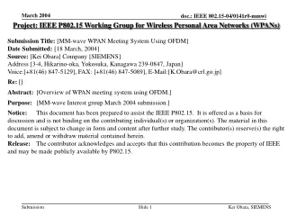 Project: IEEE P802.15 Working Group for Wireless Personal Area Networks (WPANs)