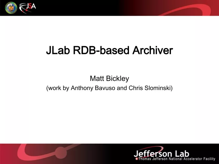 jlab rdb based archiver