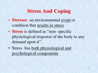 Stress And Coping