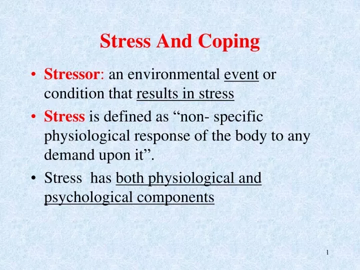 stress and coping