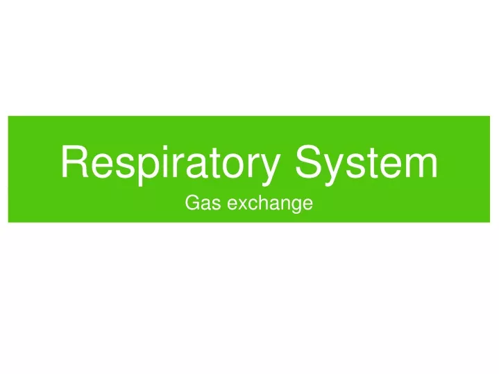 respiratory system