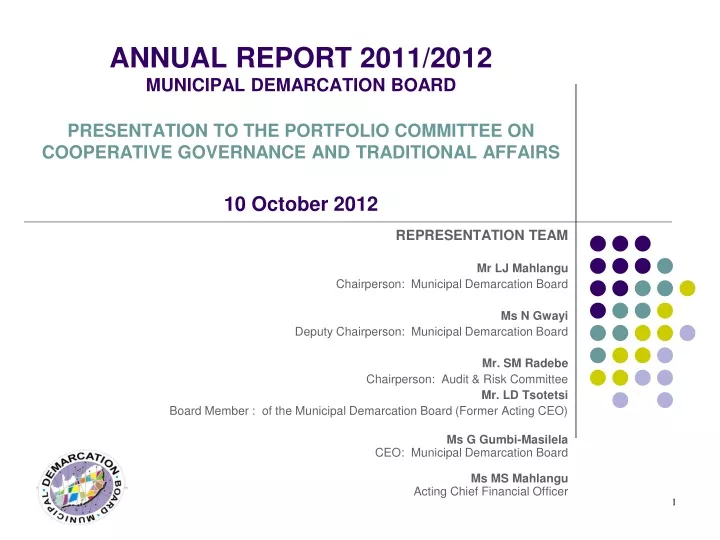 annual report 2011 2012 municipal demarcation
