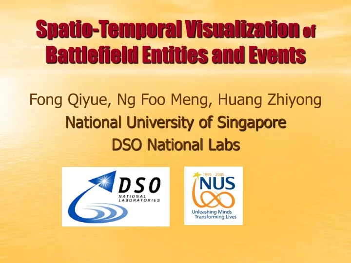 spatio temporal visualization of battlefield entities and events