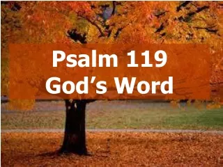 Psalm 119  God’s Word