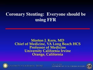 Coronary Stenting:  Everyone should be using FFR