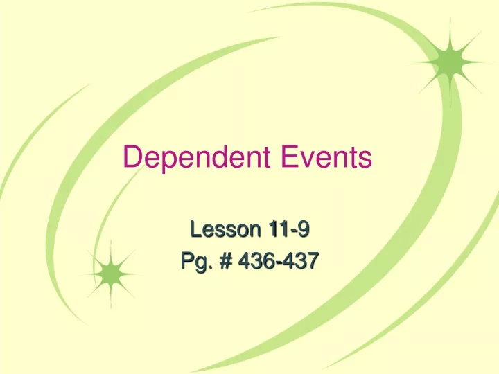 dependent events