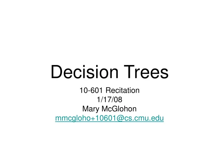 decision trees