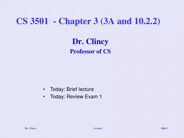 cs 3501 chapter 3 3a and 10 2 2