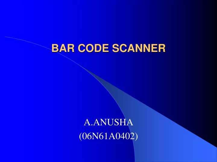 bar code scanner