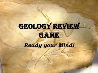 Geology Review Game