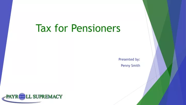 tax for pensioners