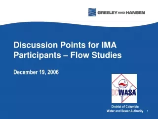 Discussion Points for IMA Participants – Flow Studies