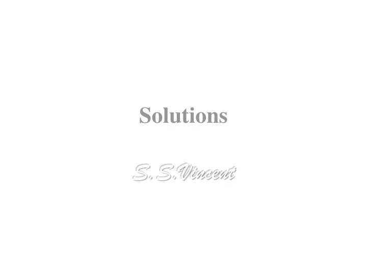 solutions