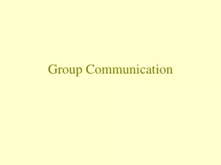 Group Communication