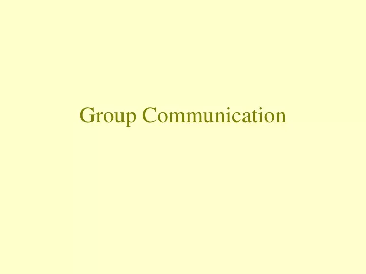 group communication