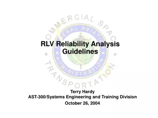 RLV Reliability Analysis Guidelines