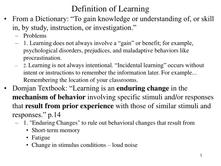 definition of learning