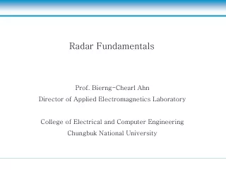 Radar Fundamentals