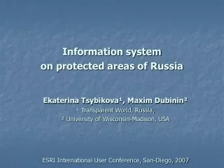 Information system on protected areas of Russia