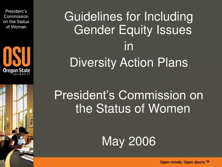 guidelines for including gender equity issues