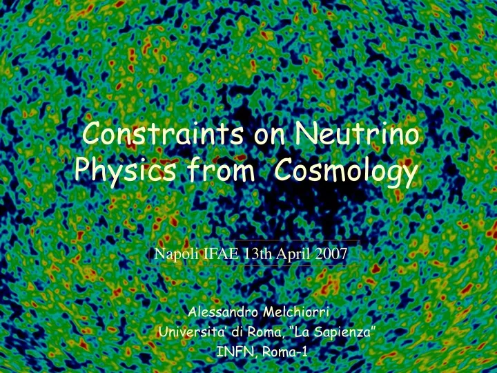 constraints on neutrino physics from cosmology