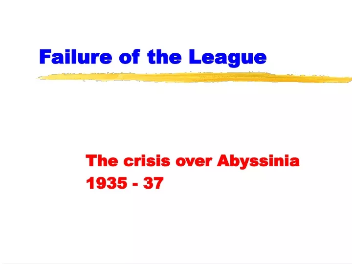 failure of the league