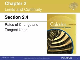 Rates of Change and Tangent Lines