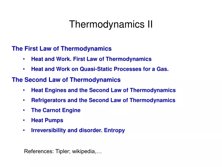 thermodynamics ii the first law of thermodynamics