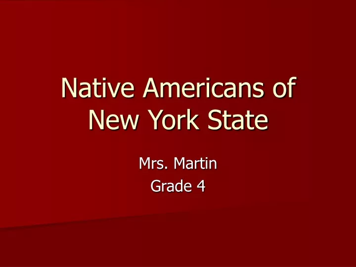native americans of new york state