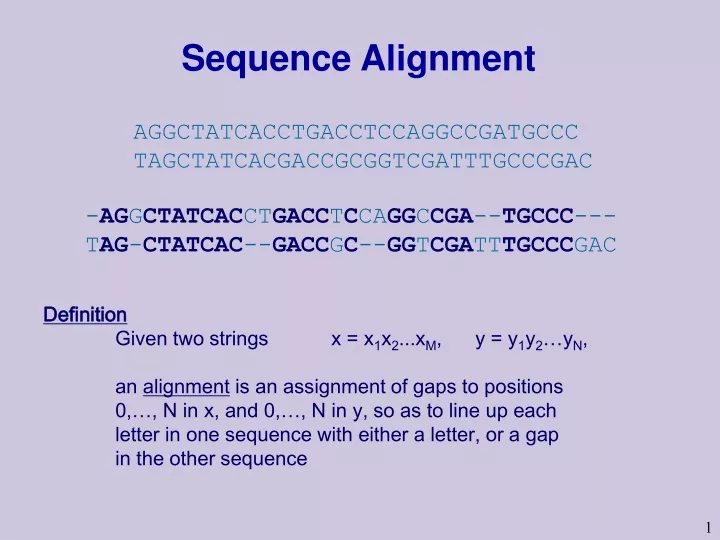 sequence alignment