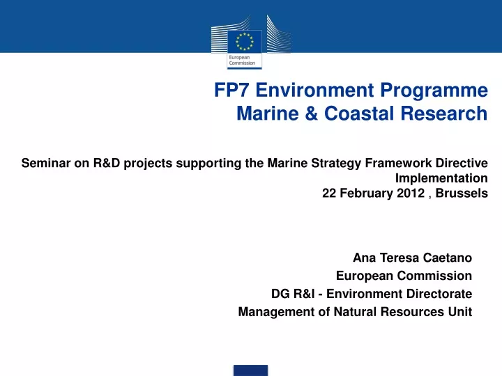 fp7 environment programme marine coastal research