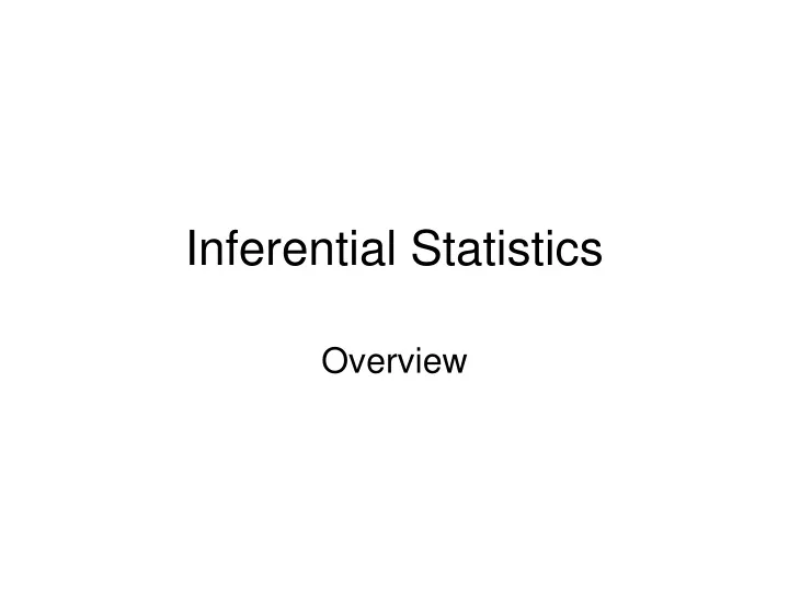 inferential statistics