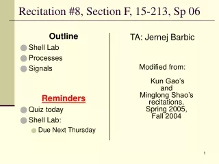 Recitation #8, Section F, 15-213, Sp 06