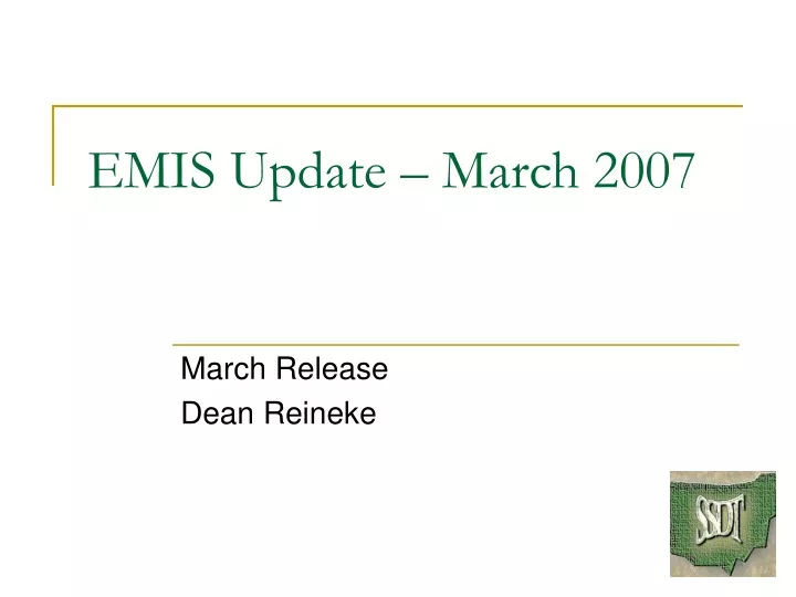 emis update march 2007