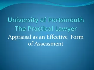 University of Portsmouth The Practical Lawyer