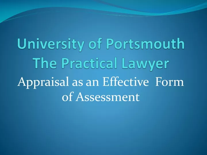 university of portsmouth the practical lawyer