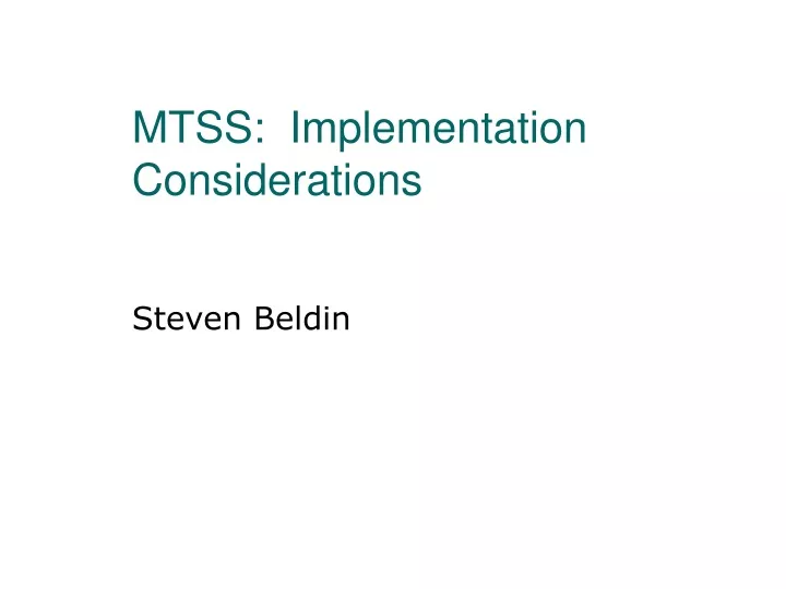 mtss implementation considerations
