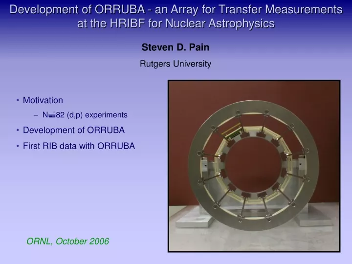 development of orruba an array for transfer