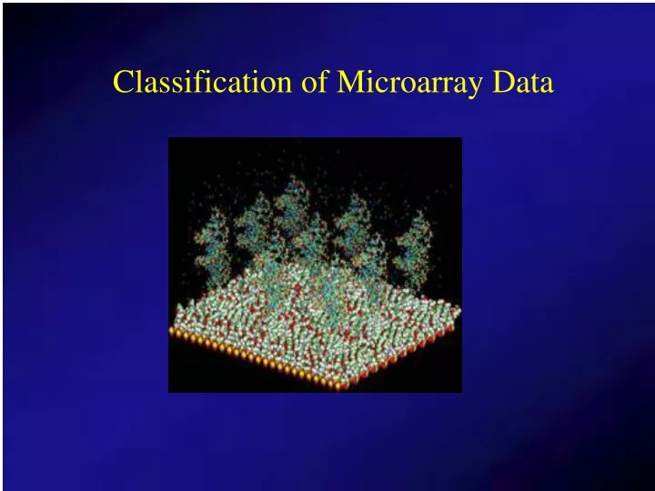 classification of microarray data