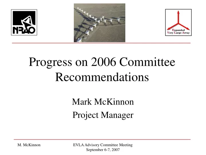 progress on 2006 committee recommendations