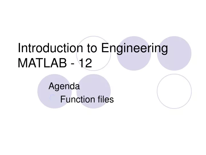 introduction to engineering matlab 12