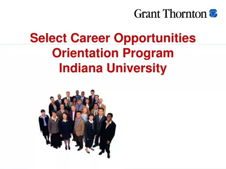 select career opportunities orientation program