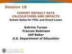 School Default Rates Impact & Calculations - slide 1