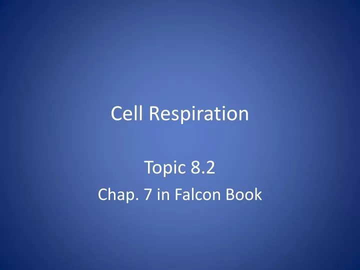 cell respiration